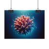 92368-11.jpg Coral With Surrounding Water Bubbles Poster