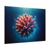 92368-12.jpg Coral With Surrounding Water Bubbles Poster