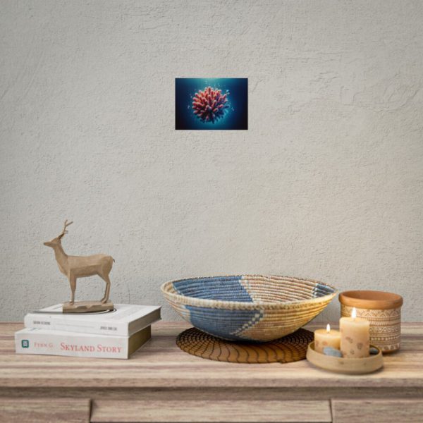 92368-13.jpg Coral With Surrounding Water Bubbles Poster