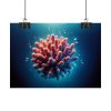 92369-11.jpg Coral With Surrounding Water Bubbles Poster