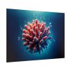 92369-12.jpg Coral With Surrounding Water Bubbles Poster