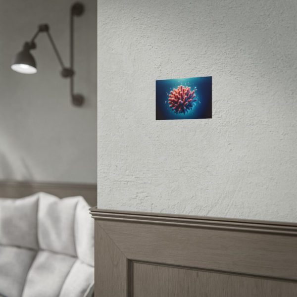 92369-14.jpg Coral With Surrounding Water Bubbles Poster