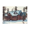 92408-120.jpg Snow Covered Log Cabin in the Forest Poster