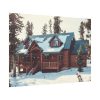 92408-122.jpg Snow Covered Log Cabin in the Forest Poster