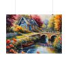 92408-131.jpg Cottage By A River Poster