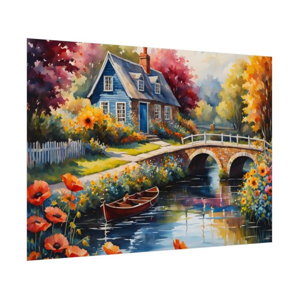 92408-132.jpg Cottage By A River Poster