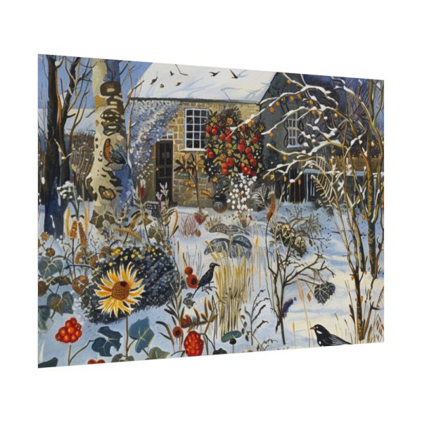 92408-137.jpg Winter Snow Whimsical Landscape Art Poster