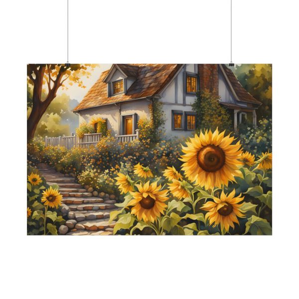 Sunflower Cottage Poster