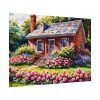 92408-167.jpg Cottage Garden Pink Flowers Poster