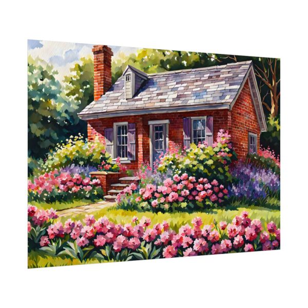 92408-167.jpg Cottage Garden Pink Flowers Poster