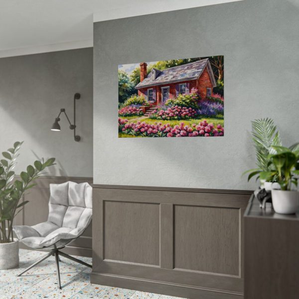 92408-169.jpg Cottage Garden Pink Flowers Poster