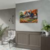 92408-174.jpg Old Fashioned Rustic Cottage in a Flower Garden Poster