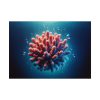 92408-210.jpg Coral With Surrounding Water Bubbles Poster