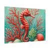 92408-217.jpg Underwater Scene With a Red Coral Reef and Seashells Poster