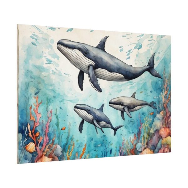 92408-242.jpg Watercolor Whales Under The Sea Poster