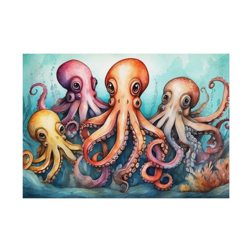 92408-245.jpg Cute Art Of Cartoon Octopuses Poster