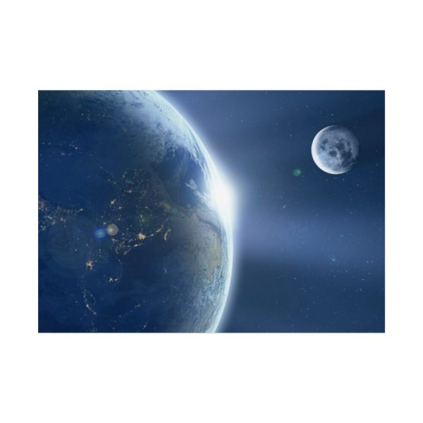 92408-390.jpg Earth Moon Ache Sunrise Poster