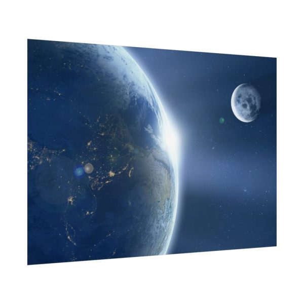 92408-392.jpg Earth Moon Ache Sunrise Poster