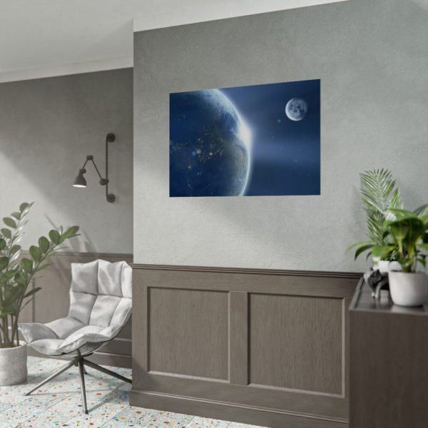 92408-394.jpg Earth Moon Ache Sunrise Poster