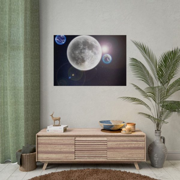 92408-408.jpg Moon in Galaxy Poster