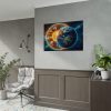 Planets Earth and Sun in Space Poster