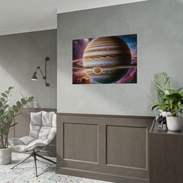 92408-514.jpg Majestic Gas Giant With Intricate Rings Poster