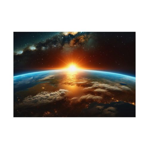 92408-515.jpg Beauty of Celestial Sunrise Over Earth Poster