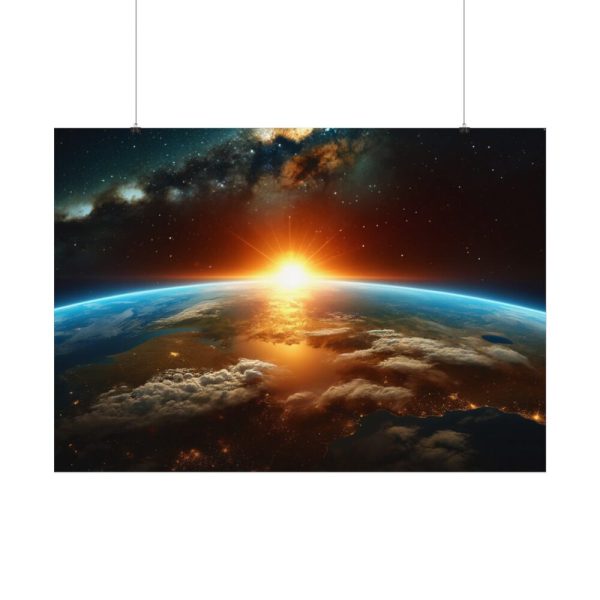92408-516.jpg Beauty of Celestial Sunrise Over Earth Poster