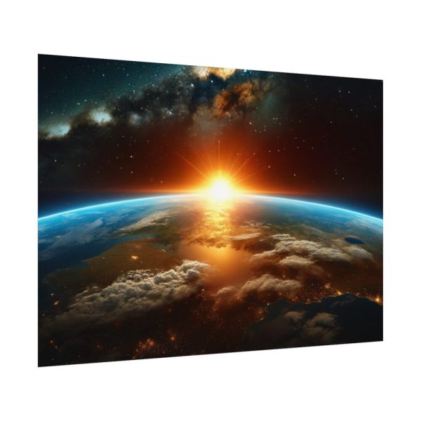 92408-517.jpg Beauty of Celestial Sunrise Over Earth Poster