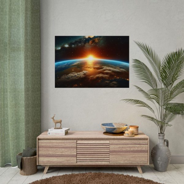 92408-518.jpg Beauty of Celestial Sunrise Over Earth Poster