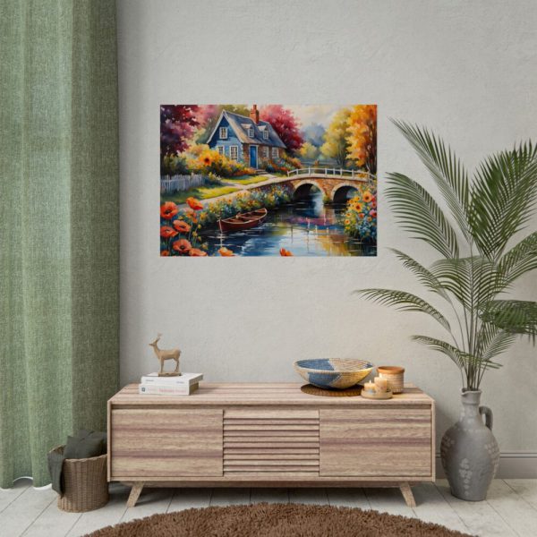 92409-128.jpg Cottage By A River Poster