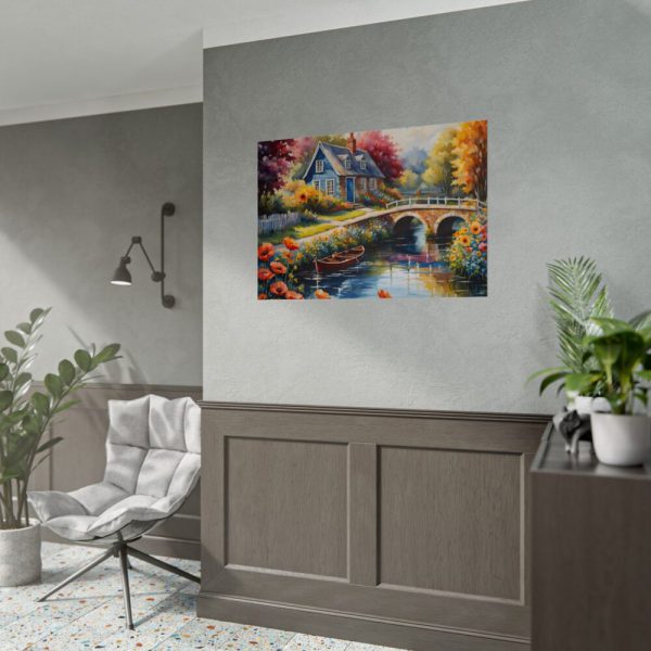 92409-129.jpg Cottage By A River Poster