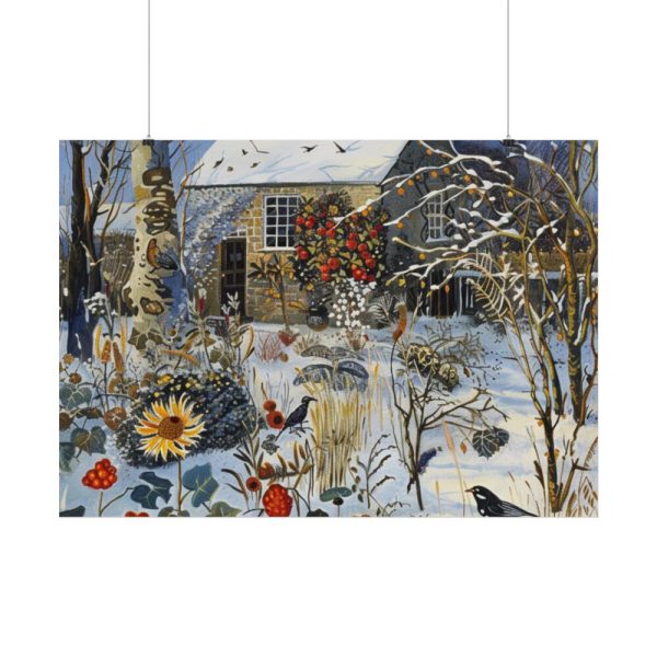 92409-131.jpg Winter Snow Whimsical Landscape Art Poster
