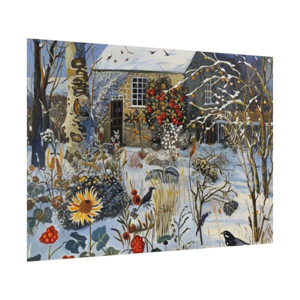 92409-132.jpg Winter Snow Whimsical Landscape Art Poster