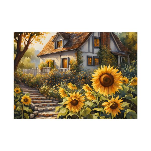Sunflower Cottage Poster