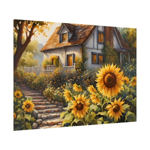 Sunflower Cottage Poster