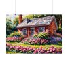 92409-161.jpg Cottage Garden Pink Flowers Poster
