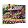 92409-162.jpg Cottage Garden Pink Flowers Poster