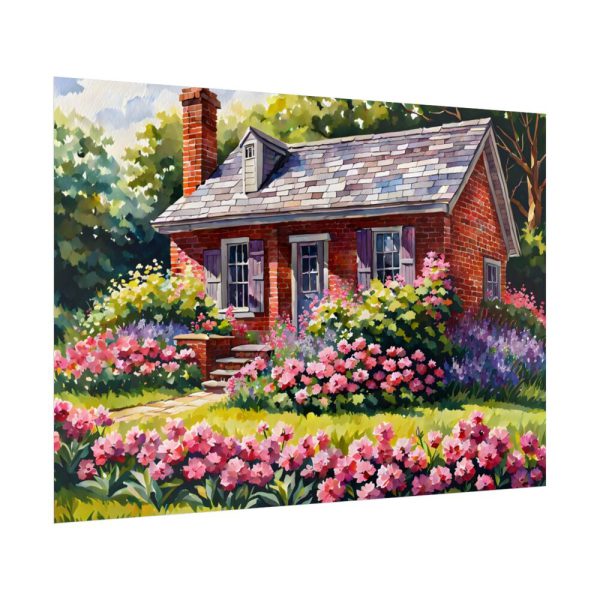 92409-162.jpg Cottage Garden Pink Flowers Poster