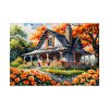 92409-165.jpg Old Fashioned Rustic Cottage in a Flower Garden Poster