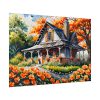92409-167.jpg Old Fashioned Rustic Cottage in a Flower Garden Poster