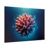 92409-207.jpg Coral With Surrounding Water Bubbles Poster