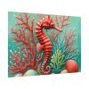 92409-212.jpg Underwater Scene With a Red Coral Reef and Seashells Poster