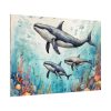 92409-237.jpg Watercolor Whales Under The Sea Poster