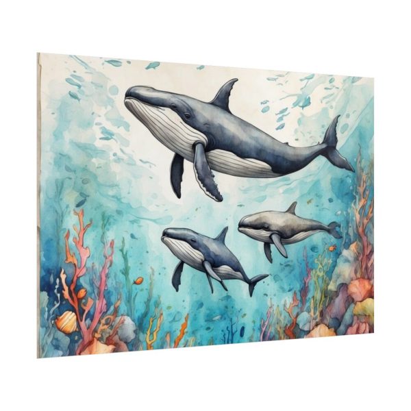 92409-237.jpg Watercolor Whales Under The Sea Poster