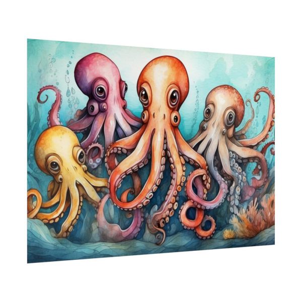 92409-242.jpg Cute Art Of Cartoon Octopuses Poster
