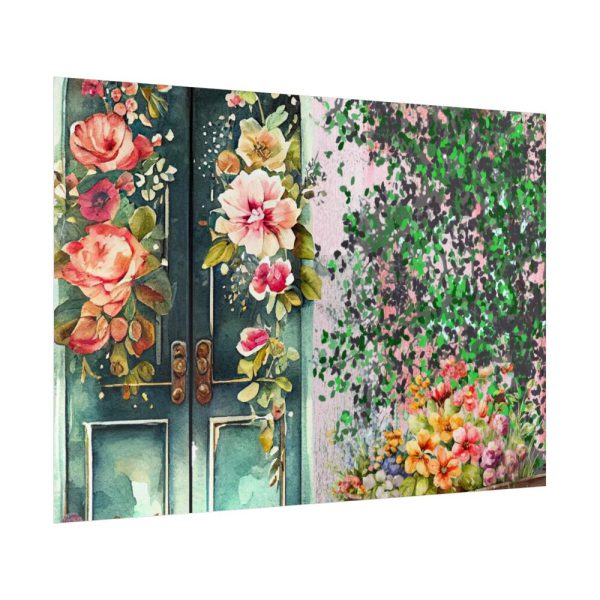 92409-262.jpg Floral French Front Door Poster