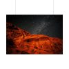 92409-316.jpg Glowing Red Mountain Under Starry Sky Poster