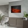 92409-319.jpg Glowing Red Mountain Under Starry Sky Poster