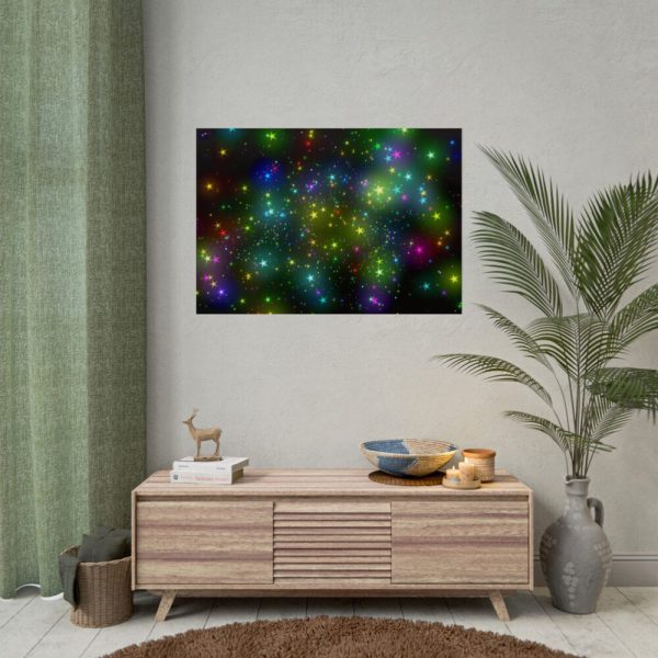 92409-369.jpg Star With Multicolor Lights Poster